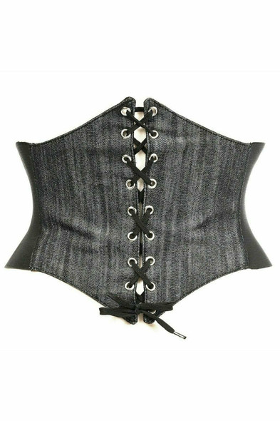 Shop Daisy Corsets Lingerie & Outerwear Corsetry-Lavish Black Denim Corset Belt Cincher