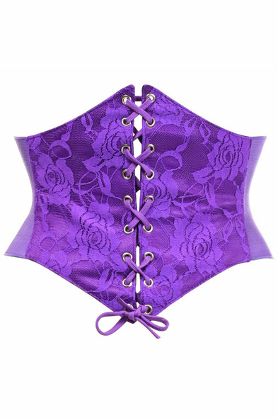 Shop Daisy Corsets Lingerie & Outerwear Corsetry-Lavish Purple Lace Corset Belt Cincher