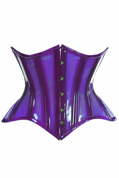 Shop Daisy Corsets Lingerie & Outerwear Corsetry-Lavish Purple Clear Curvy UnderBust Waist Cincher Corset