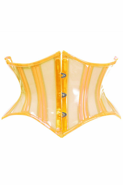 Shop Daisy Corsets Lingerie & Outerwear Corsetry-Lavish Clear Yellow Curvy Cut Mini Cincher Corset