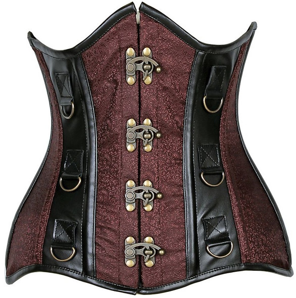 CURVY Steampunk Steel Double Boned Under Bust Corset