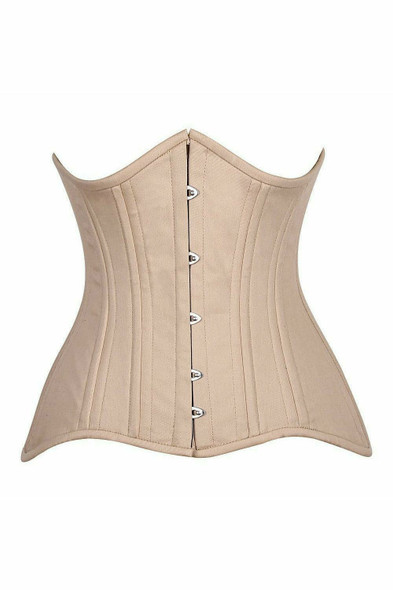 Shop Daisy Corsets Lingerie & Outerwear Corsetry-Top Drawer Curvy Nude Cotton Double Steel Boned UnderBust Waist Cincher Corset