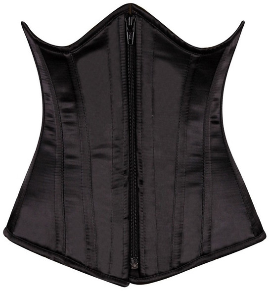 Shop Daisy Corsets Lingerie & Outerwear Corsetry-Top Drawer Black Satin UnderBust Steel Boned Corset