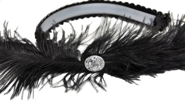 Dance Hall Head-Piece Adult Black