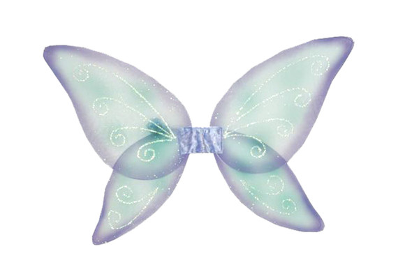 Girl's Wings Fairy Child Costume Blue Green