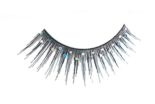 Women's Eyelashes Black Glitter