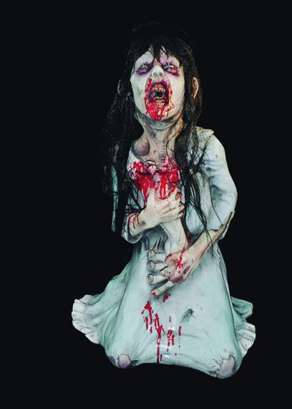 Spitting Debby Zombie Animatronic Prop