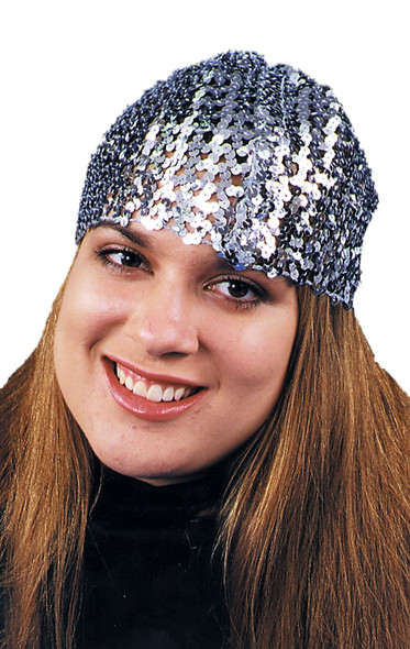 Women's Cloche Hat Sequin Adult Silver