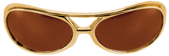 Rock & Roller Glasses Adult Gold/Brown