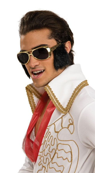 Men's Elvis Presley Glasses With Sideburns Adult