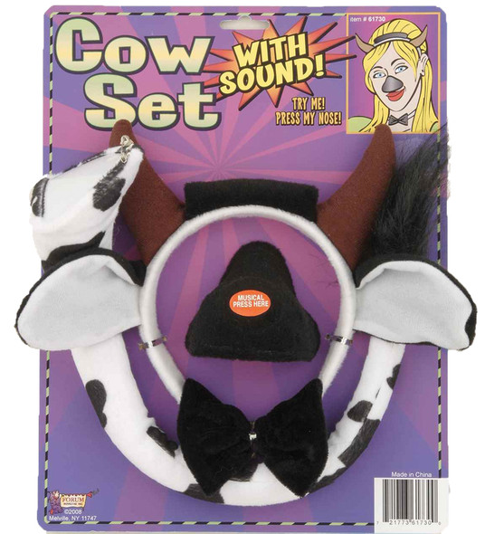 Cow Set With Sound Adult