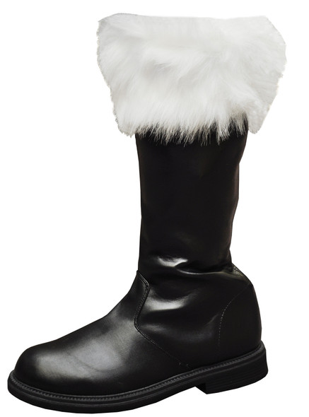 Men's Santa Boots With Fur Cuff Adult Medium (10-11)