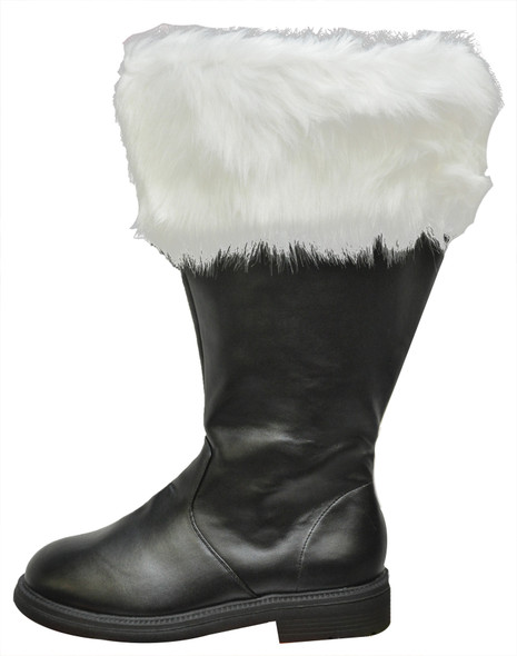 Men's Santa Boots With Fur Cuff-Wide Calf Adult Medium (10-11)