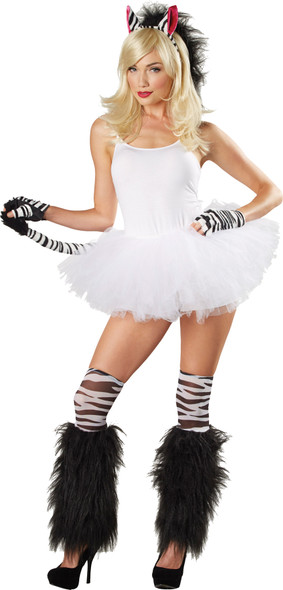 Women's 4-Piece Zebra Black & White Kit