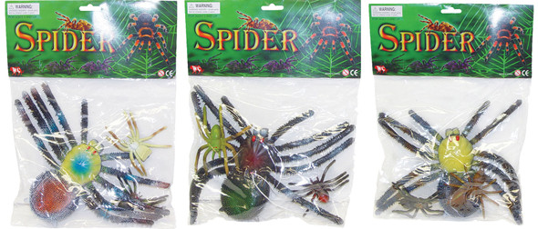 Rubber Spiders-Pack Of 3