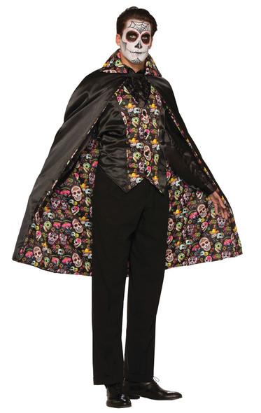 Day Of The Dead Cape Adult