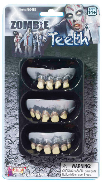 Zombie Rotted Teeth-Pack Of 3 Adult