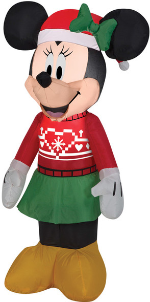 Airblown Inflatable Minnie In Ugly Sweater