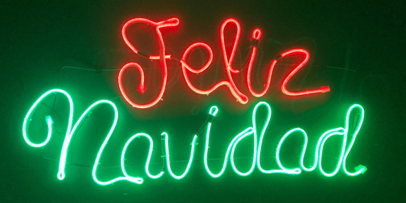 Lighted Feliz Navidad Sign