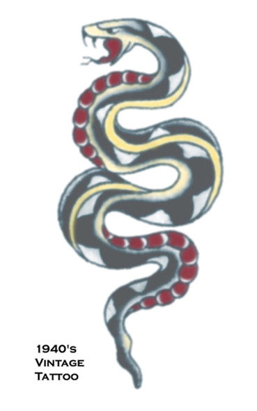 Tattoos Vintage Snake Adult