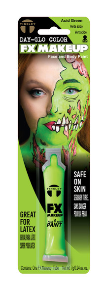 Day-Glo Acid Green FX Make-Up Face Body Adult