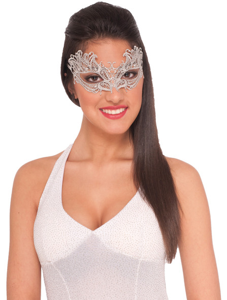 Women's Lace Mask Silver