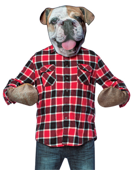 Bull Dog Head With Paws Adult