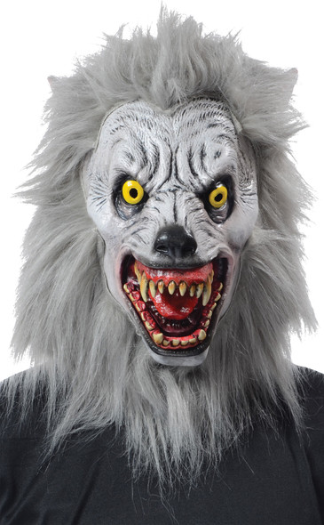 Realistic Albino Werewolf Mask Adult