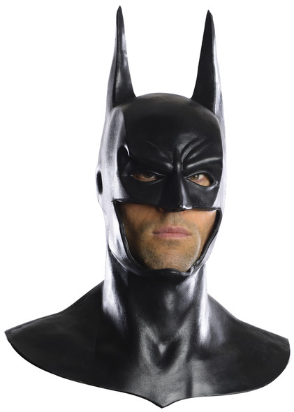 Deluxe Batman Latex Mask With Cowl-Arkham City Adult