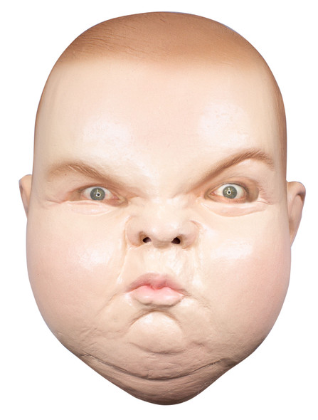 Men's Grumpy Baby Latex Mask Adult