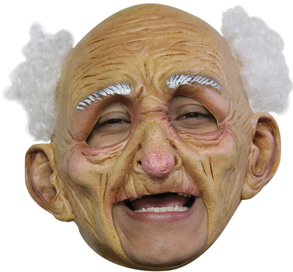 Deluxe Old Man Chinless Latex Mask Adult