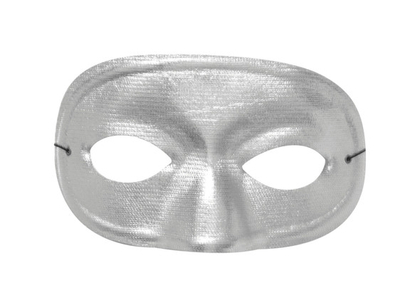 Women's Domino Half Mask Metallic Silver