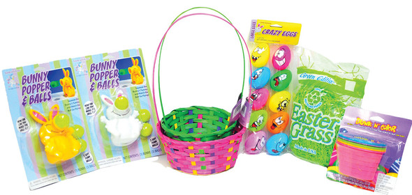 Easter Basket Pink with Green Kit-Multi-Color