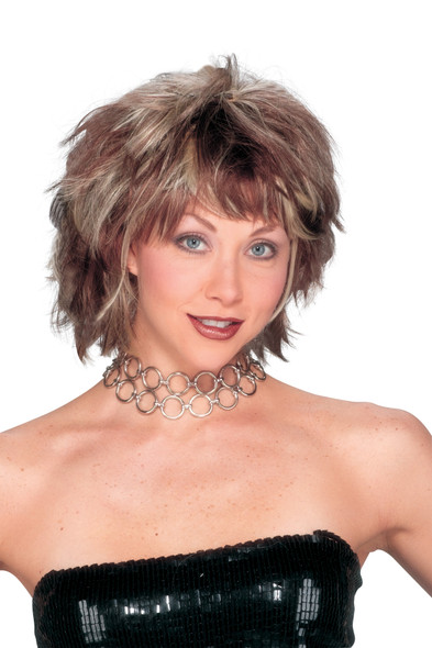 Women's Wig Choppy Layered Dark Brown