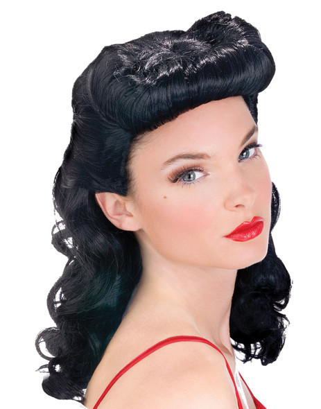 Women's Wig Pin-Up Babe Black