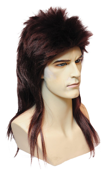 Men's Wig Mullet Long Brown