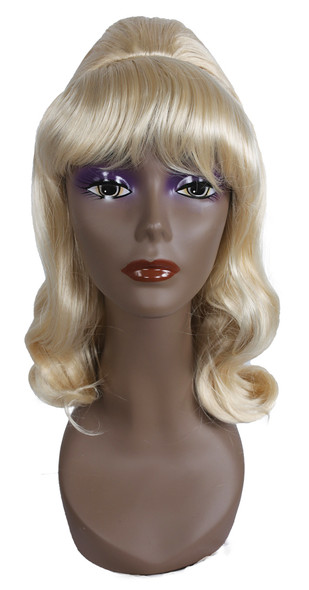 Women's Wig Beehive Pageboy #613 Platinum Blonde