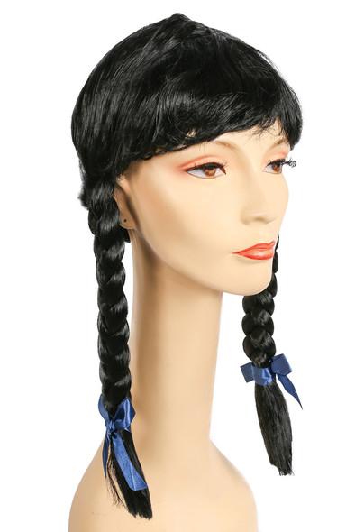 Women's Wig Braided With Bangs Special Bargain Black