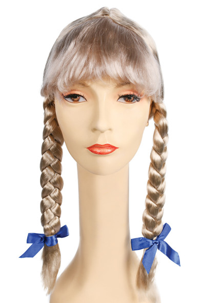 Women's Wig Braided With Bangs Special Bargain Champagne Blonde