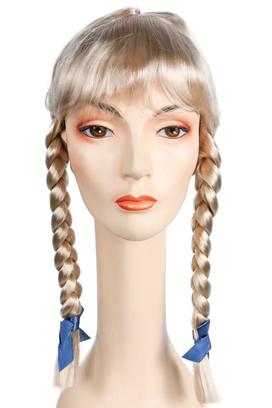 Women's Wig Braided With Bangs Special Bargain Platinum Blonde