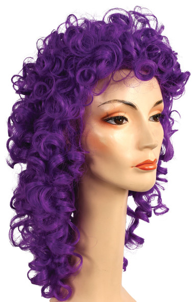 Women's Wig Clown Disco Wavy Violet Kafm