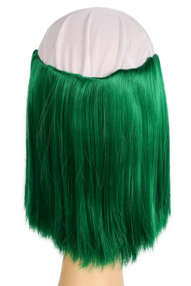 Women's Wig Clown Bald Straight Dark Green Y