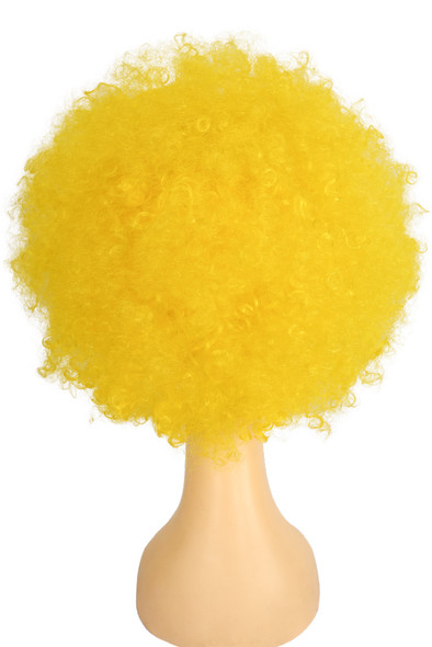 Women's Wig Afro Pulled-Out Yellow