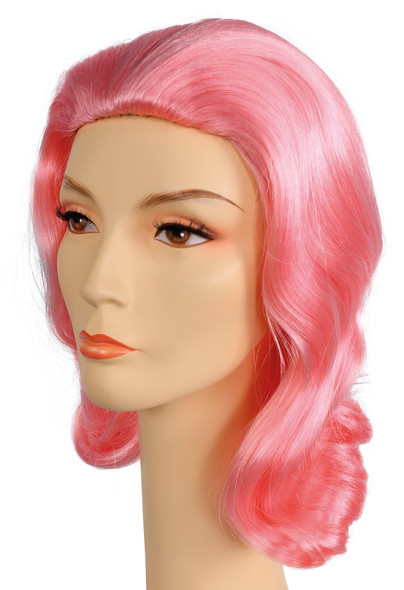 Women's Wig Prom 1960's Pageboy Light Pink Kaf