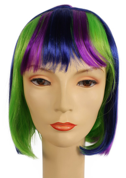 Women's Wig China Doll Bargain Dark Purple/Blue/Green