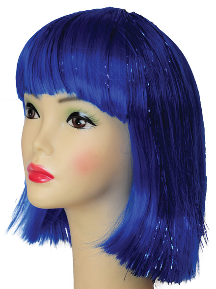 Women's Wig China Doll Bargain Hot Pink With Tinsel