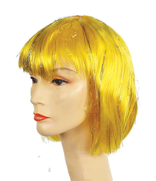 Women's Wig China Doll Bargain Yellow Gold Tinsel