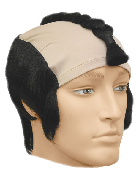 Men's Wig Japanese Warrior Deluxe Black