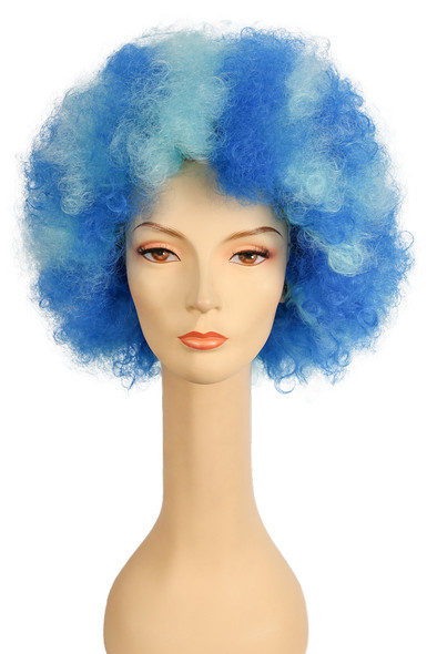 Women's Wig Afro Discount Light Blue/Royal Blue