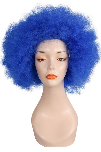 Women's Wig Afro Discount Royal Blue